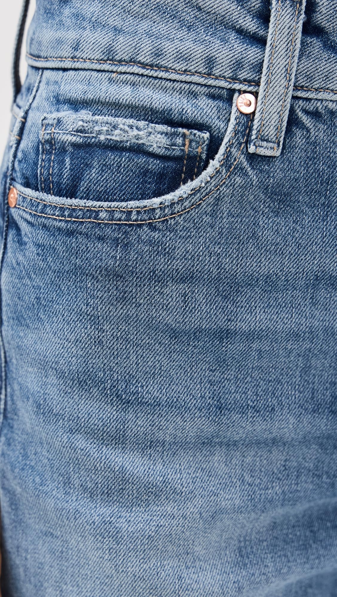 PAIGE Women's Anessa Raw Hem Jeans - High Waist Distressed Denim for Casual Wear & Everyday Style | Perfect for Outfits with Boots or Sneakers
