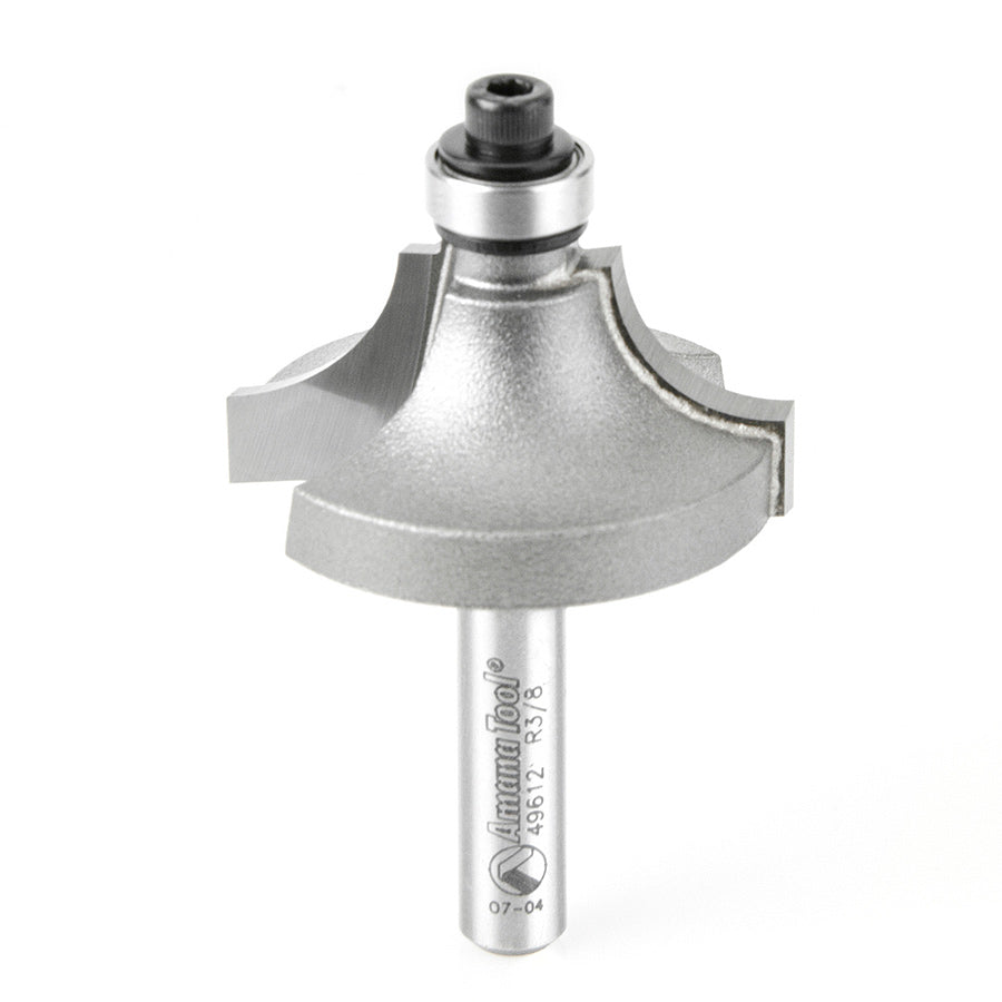 Amana 49612 3/8 Radius 1/4 Shank Beading Router Bit - Perfect for Woodworking, Cabinet Making & Decorative Edge Trimming