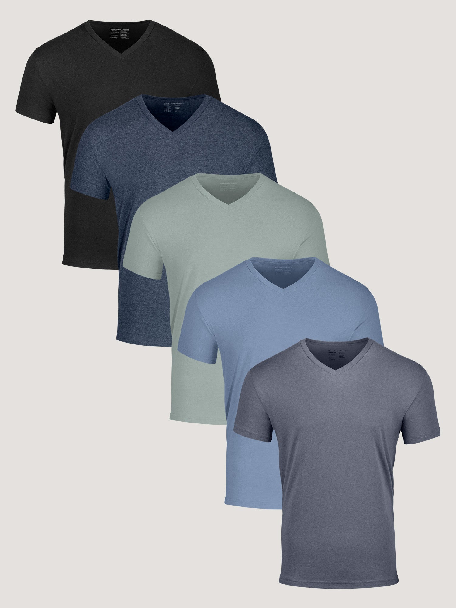 5 Pack Women's V Neck T-Shirts - Soft Cotton Spring Essentials for Casual Wear & Layering