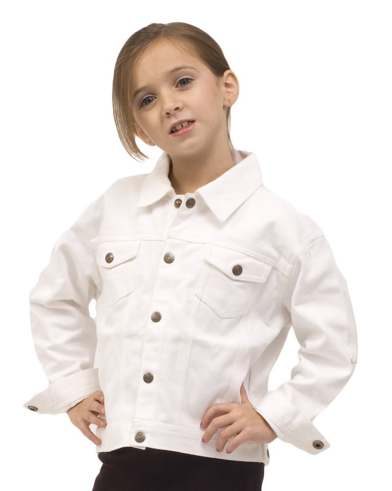Monag Toddler White Denim Jacket & Pink Jacket for Kids - Stylish Children's Outerwear for School, Playdates & Outdoor Activities
