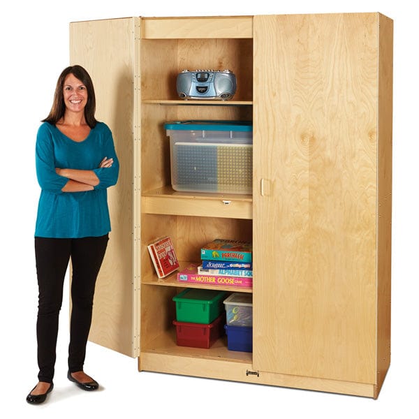 Jonti Craft® Wide Storage Cabinet - Durable Kids Classroom & Home Organizer for Toys, Books & Supplies - Perfect for Daycare, Preschool & Playroom Storage