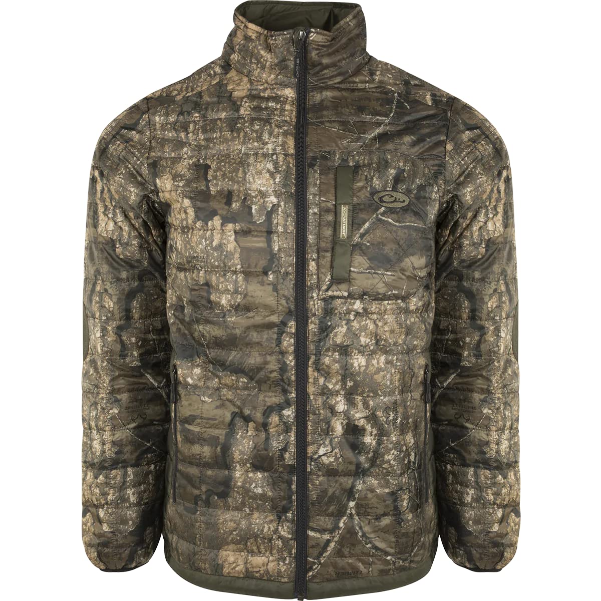 Drake Waterfowl MST Camo Synthetic Down Two-Tone Pac Jacket - Waterproof Hunting Jacket for Men - Realtree Camouflage - Ideal for Duck Hunting, Waterfowling & Outdoor Adventures
