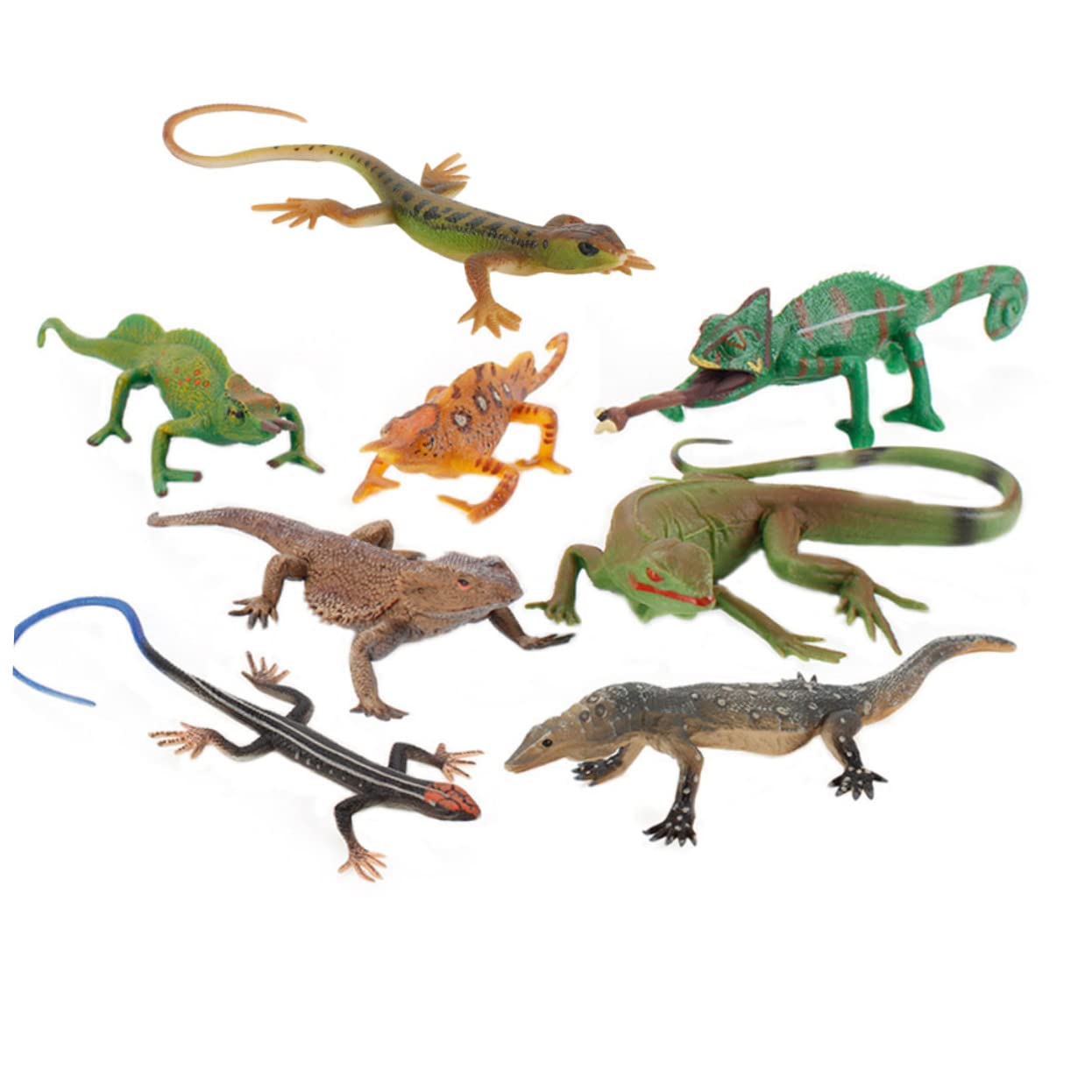 ERINGOGO 12-Piece Mini Lizard Figurine Set - Realistic Reptile Toy Collection for Kids, Wild Animal Models for Home Decor & Educational Play - Durable PVC Lizards for Boys Room, Terrarium Decoration & Science Learning