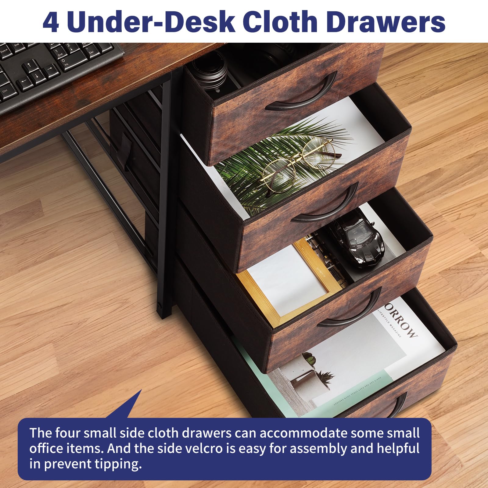 TOPSKY L-Shaped Corner Desk with 18.9