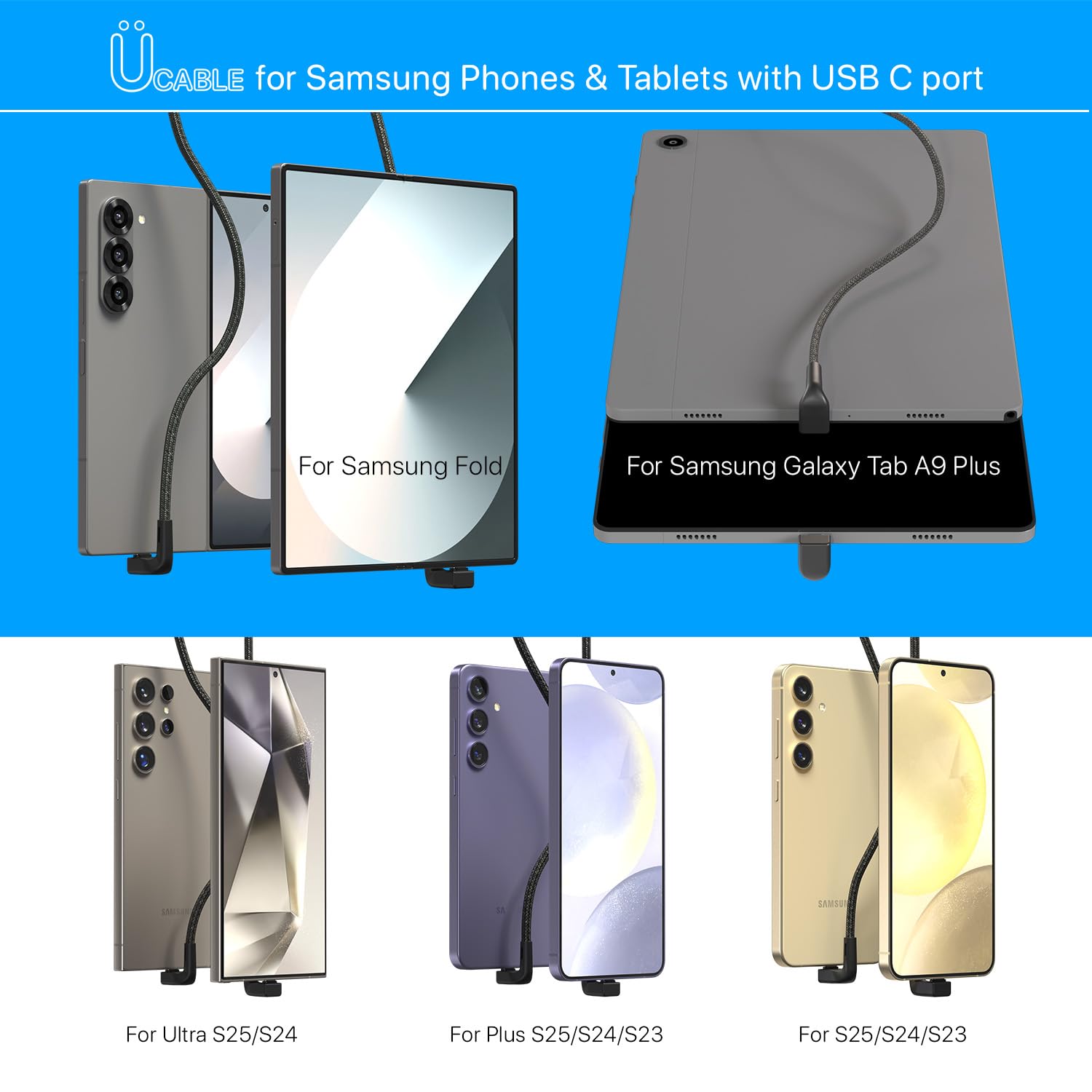 Patented 180° Curved USB C to USB C Cable - 6.5ft Fast Charging Cord for iPhone 16 Pro, iPad, Samsung Galaxy S25/S24, Switch - Durable Wrap-Behind Design for Home, Office & Travel Charging