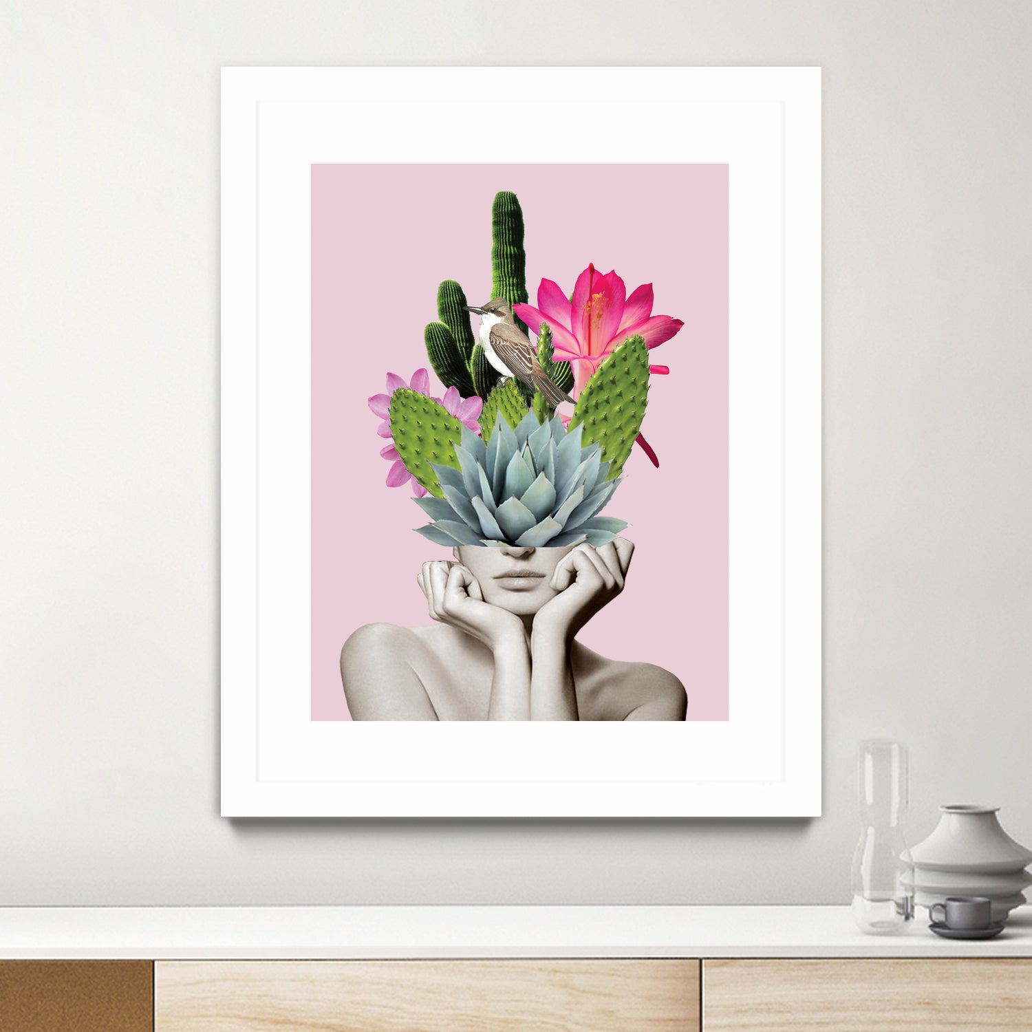 Cactus Lady Succulent Plant Decor - Beautiful Indoor & Outdoor Cactus for Home, Office, Garden | Perfect Gift for Plant Lovers, Housewarming, Birthday