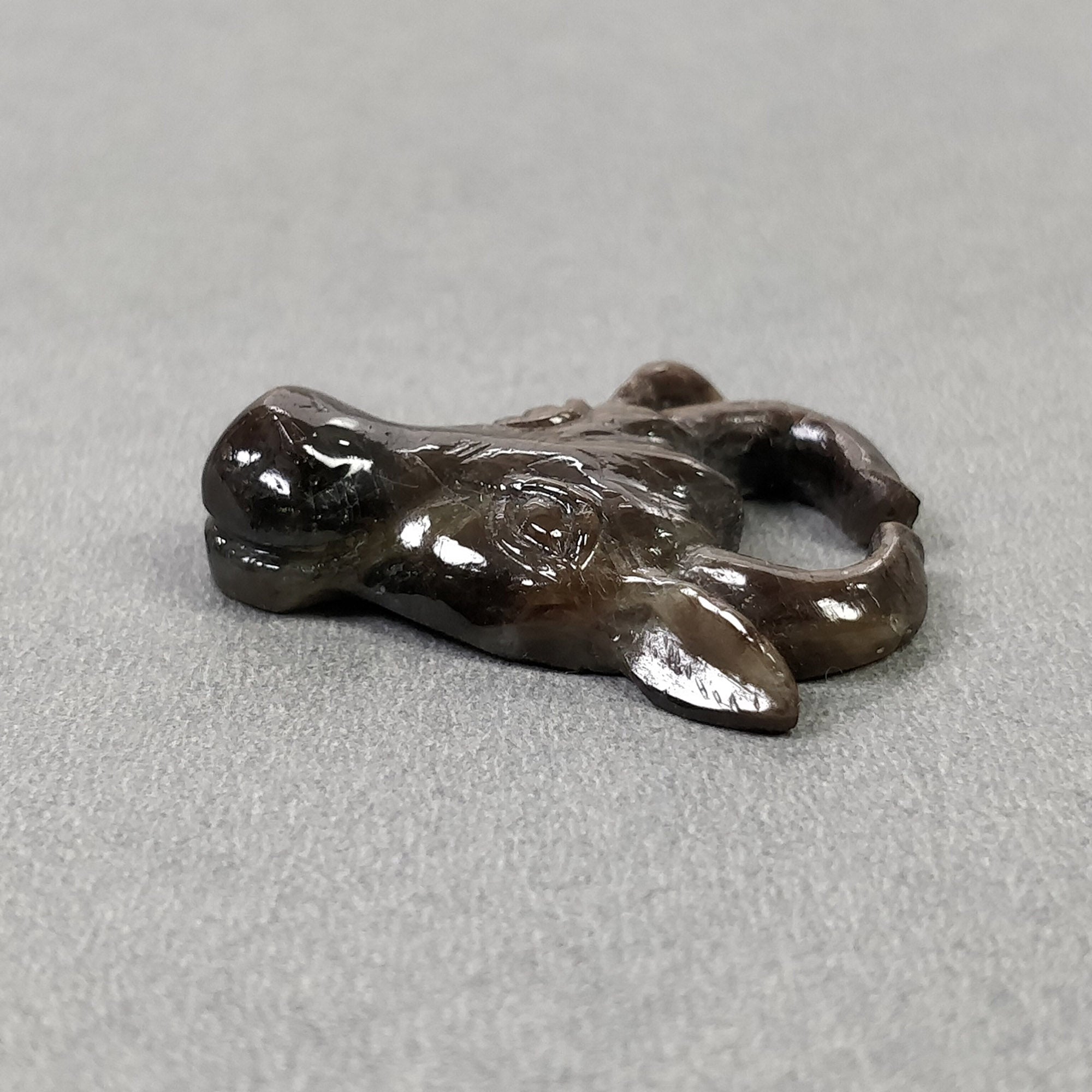 Natural Untreated Golden Brown Chocolate Sapphire Gemstone Carving - 34.80cts Hand Carved Bull's Face (30x28.5mm) for Jewelry Making, Collectibles & Spiritual Healing | Unique Gift for Gem Lovers
