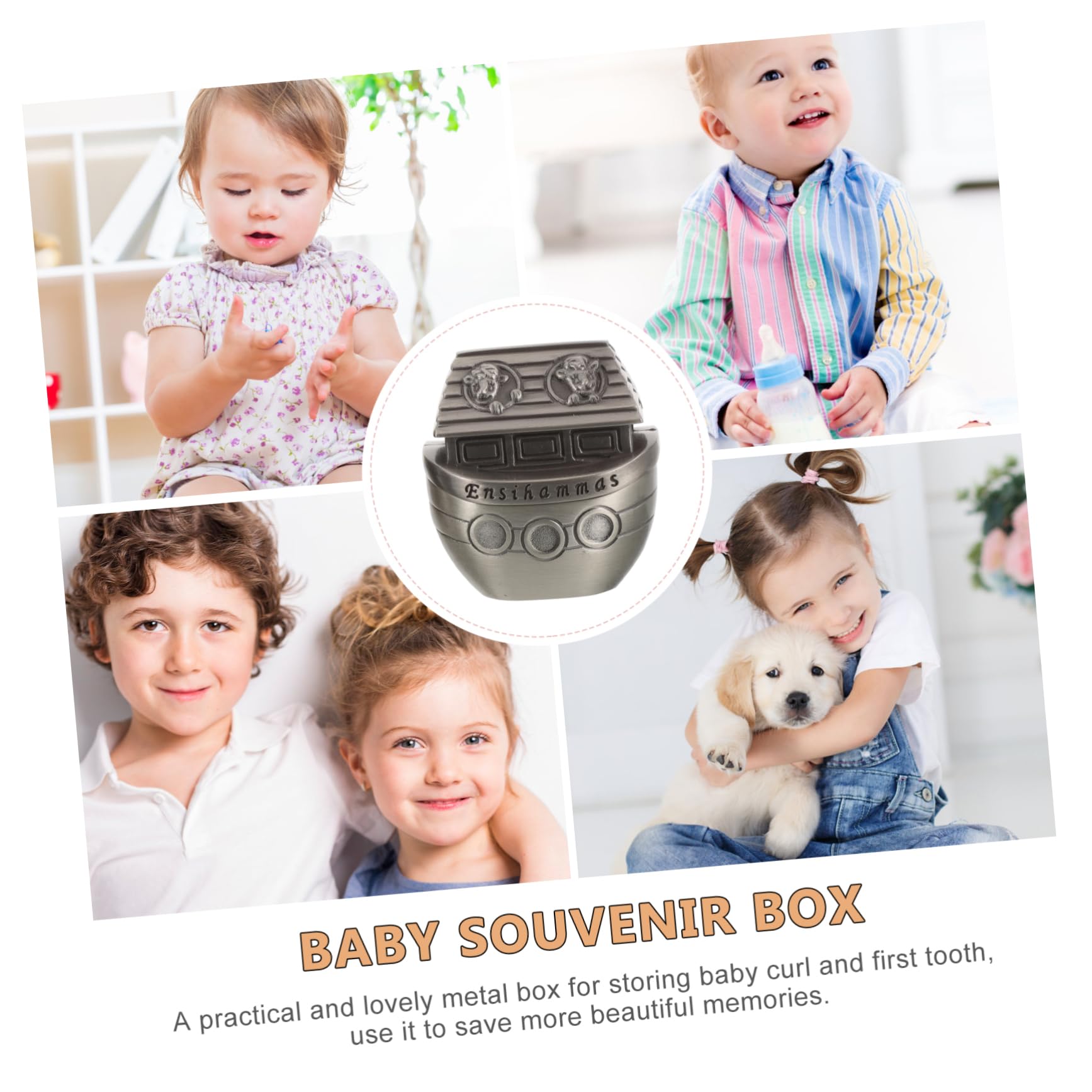 WESIEVYA Baby Teeth Organizer Box - Metal Keepsake Storage for First Tooth & Small Jewelries | Perfect for Memory Preservation & Gift Giving