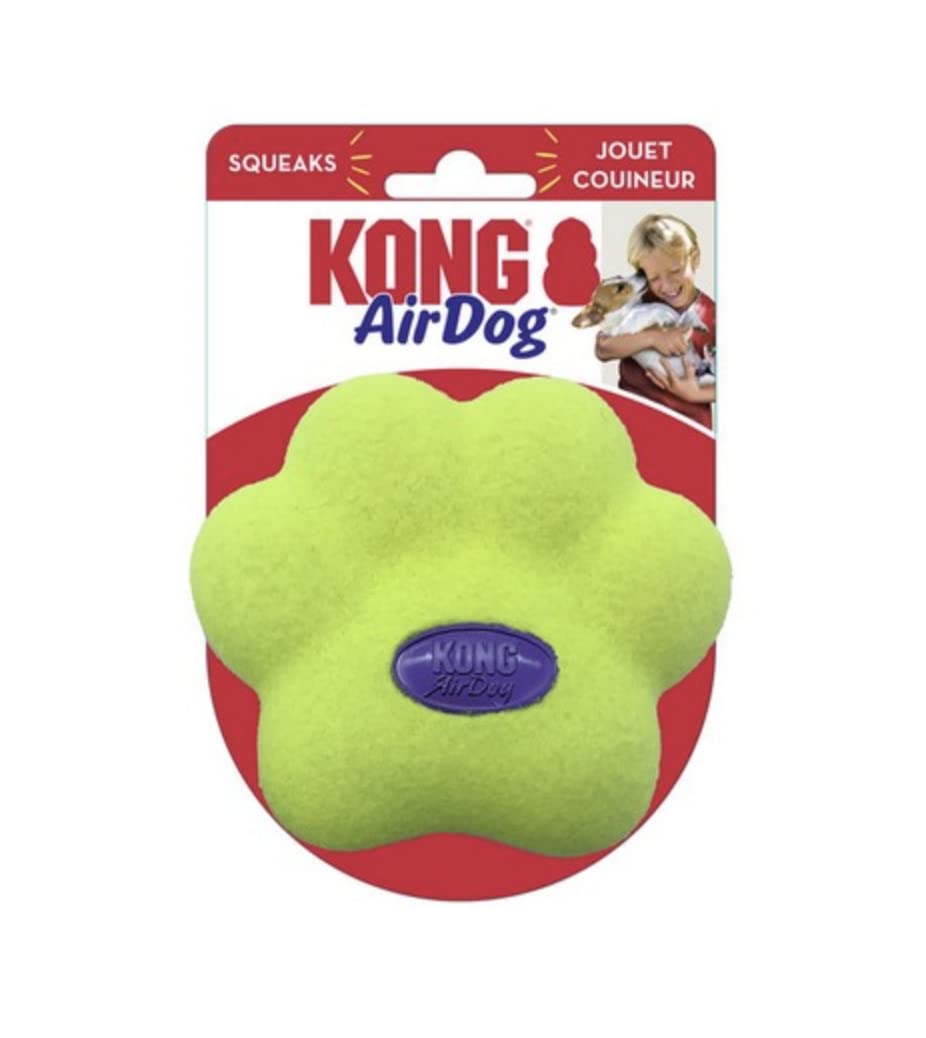 KONG AirDog Squeaker Tennis Ball Dog Toy - Medium Durable Chew Toy for Small & Medium Dogs - Perfect for Fetch, Training & Playtime at Home or Outdoors