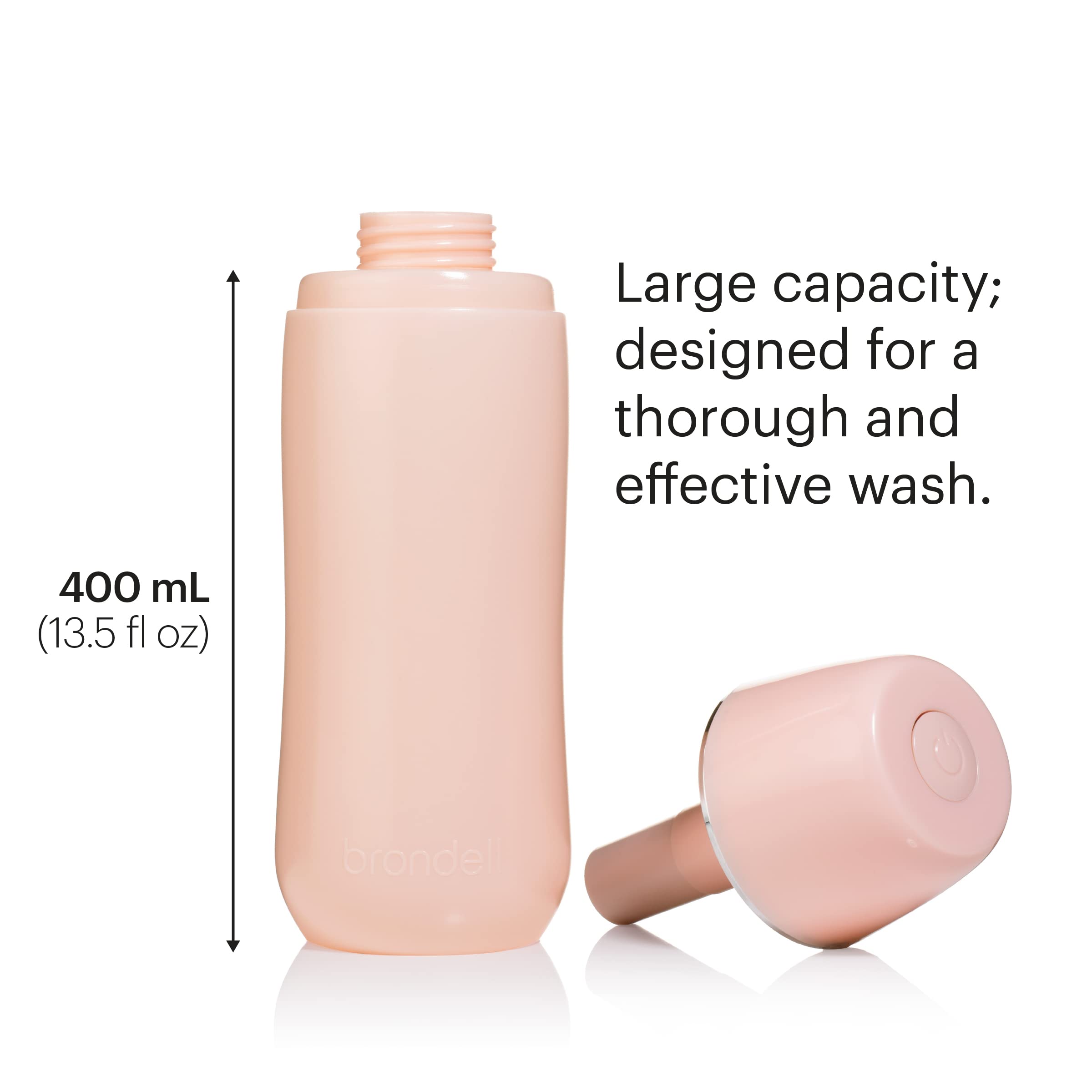 Brondell GoSpa Advanced Travel Bidet with Pop-Up Nozzle System - Compact Portable Bidet with 400mL Water Tank & Discreet Travel Bag - Perfect for Camping, Road Trips & Hygiene On The Go - Pink
