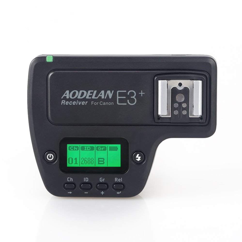 AODELAN E3+ Flash Speedlite Receiver Flash Trigger for Canon 600EX-RT, 600EX II-RT, 430EXIII-RT, ST-E3-RT | Wireless Flash Trigger for Canon Speedlites | Perfect for Studio Photography, Wedding & Event Shooting