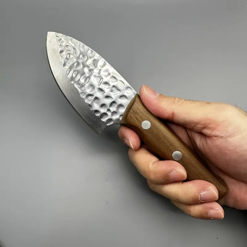 Premium Stainless Steel Hunting & Camping Knife - Wood Handle Meat & Vegetable Cutting Knife for Outdoor, BBQ, Survival & Kitchen Use