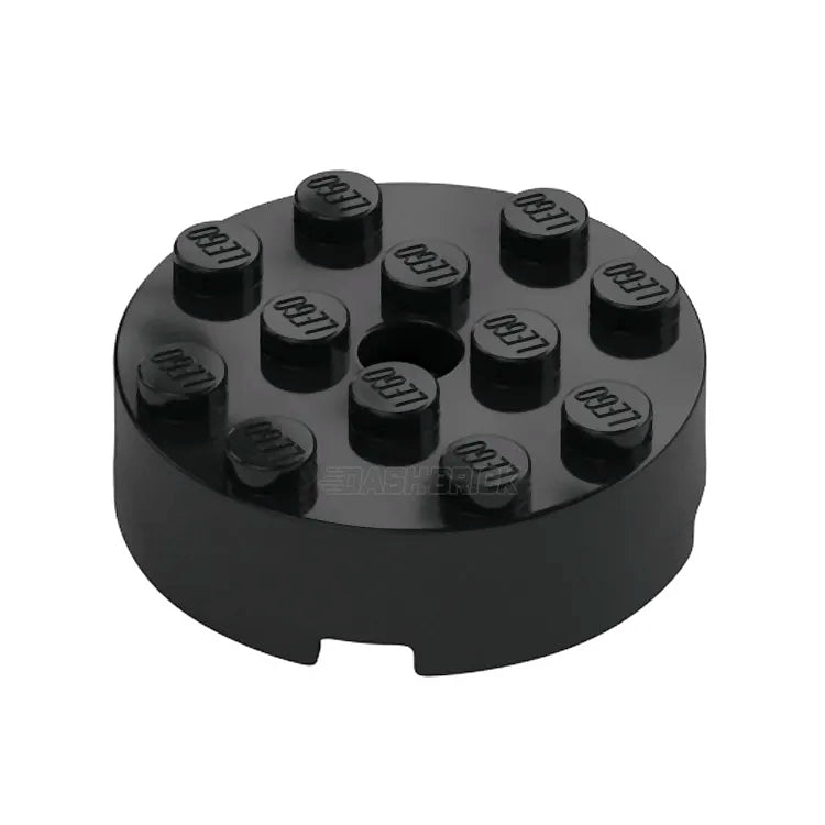 LEGO 4x4 Round Brick with Hole - Black (87081) | Durable Building Block for LEGO Sets, DIY Projects & Creative Play | Perfect for Kids, Collectors & Model Builders