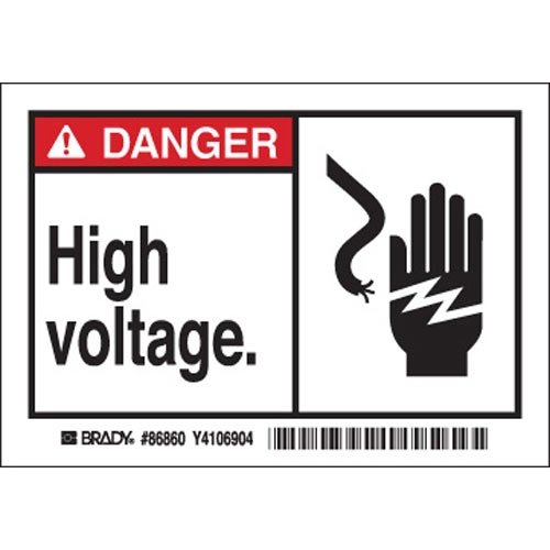 Brady 86860 Machine Equipment Labels - 20 Packs of 5 (100 Labels Total) - Durable Industrial Identification Tags for Machinery, Tools & Safety Compliance
