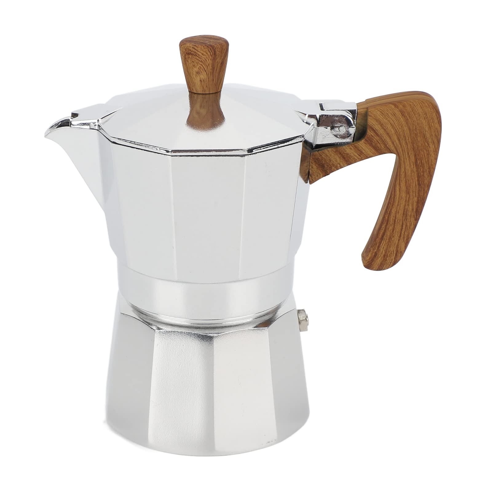 Ladieshow 6-Cup Aluminum Stovetop Moka Pot - Heat Resistant Italian Coffee Maker for Espresso & Brewing - Perfect for Home, Office & Camping Use