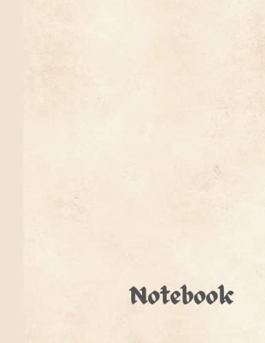 Gothic Ivory Sand Lined Notebook - 8.5 x 11 Inches, 120 Pages, Glossy Hardcover - Perfect for Journaling, Sketching & Gothic Aesthetic Lovers