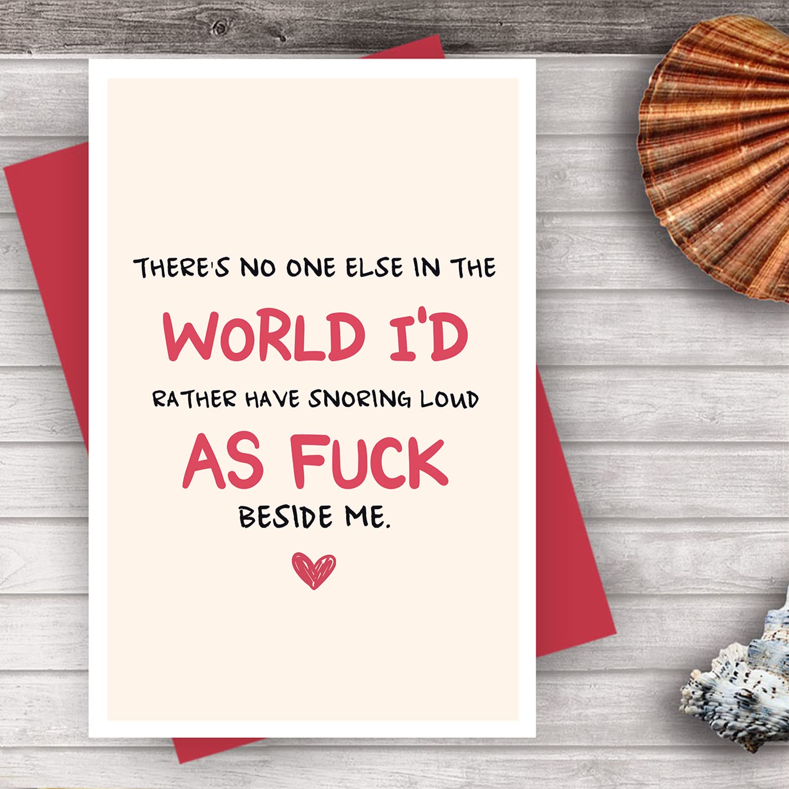 Funny Valentine's Day Card for Husband & Boyfriend - Cute Anniversary Card with Sweet Snoring Loud Message - Romantic Gifts for Him - Perfect for Valentine's, Anniversaries & Special Occasions
