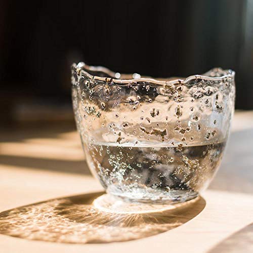 RusticReach Clear Art Glass Vase - Handcrafted Modern Home Decor for Flowers, Centerpieces & Wedding Decorations - Perfect for Living Room, Dining Table & Event Styling