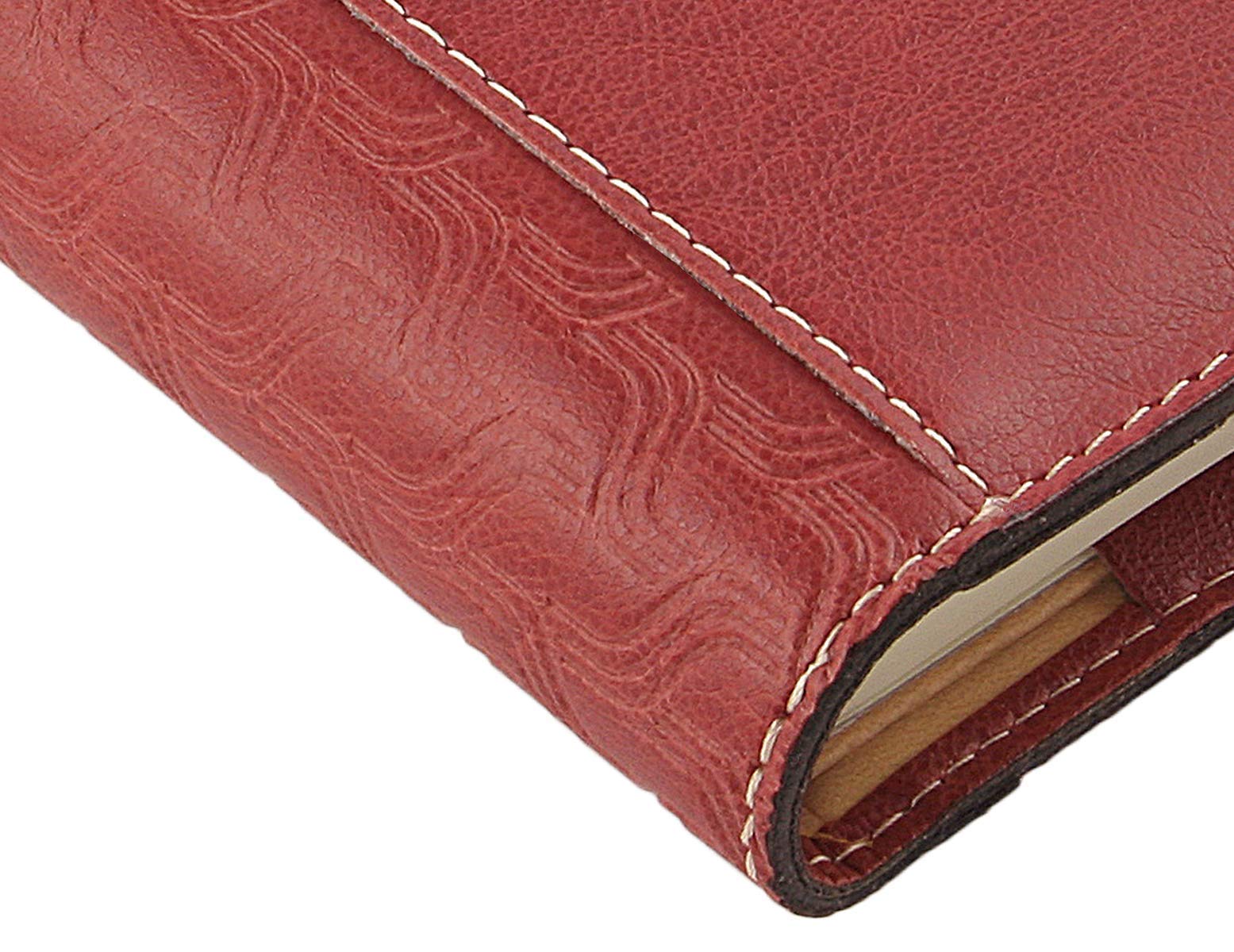 PROGRESSIO 2025 Daily Planner A5 (15 x 21cm) - 12-Month Texas Edition Lined Notebook - Handmade in Italy - Bordeaux Red | Perfect for Work, School & Personal Organization