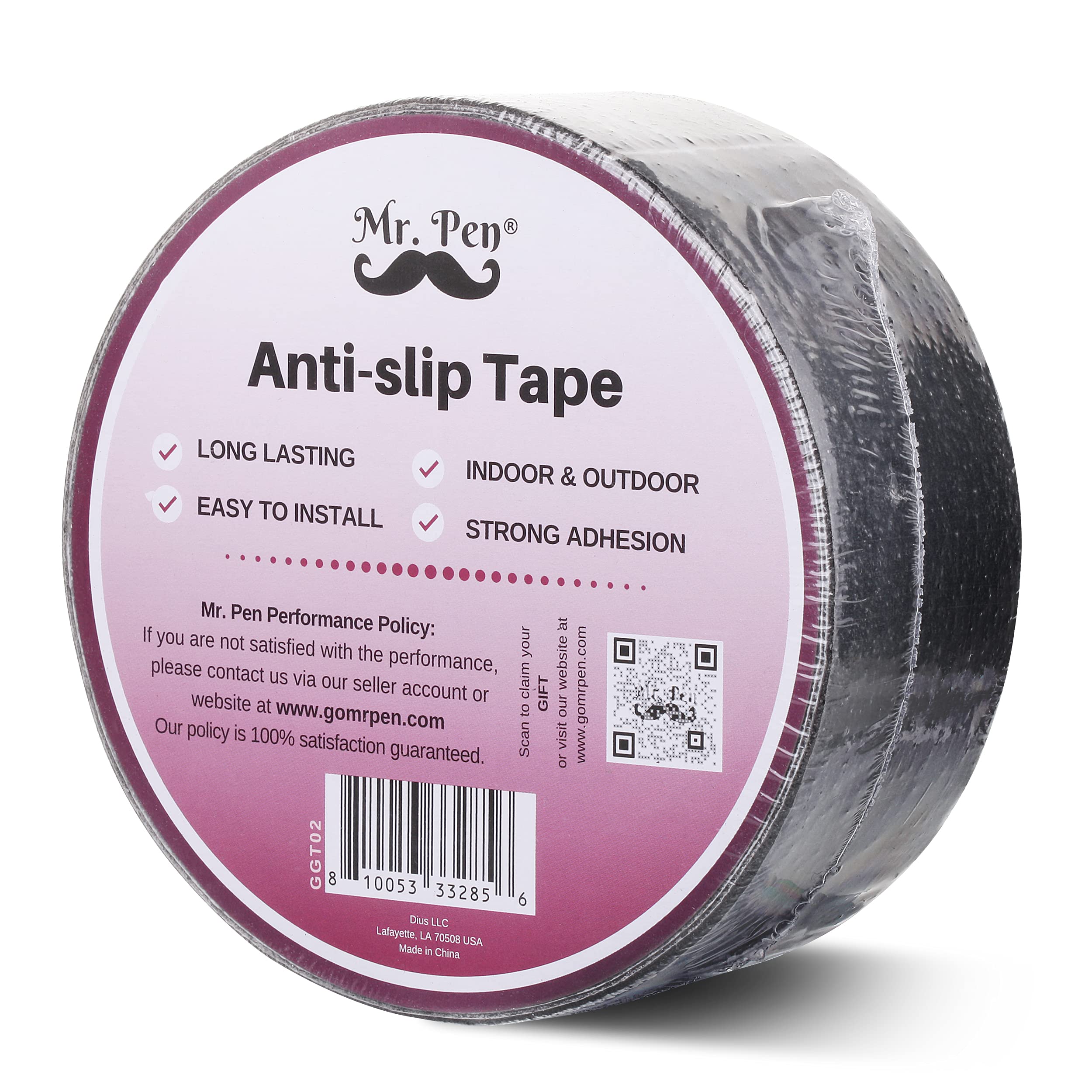 Mr. Pen Anti-Slip Grip Tape Roll - 2 Inch x 23 Feet, Non-Skid Friction Tape for Stairs, Waterproof & Durable, Perfect for Staircases, Ramps, and Sports Equipment