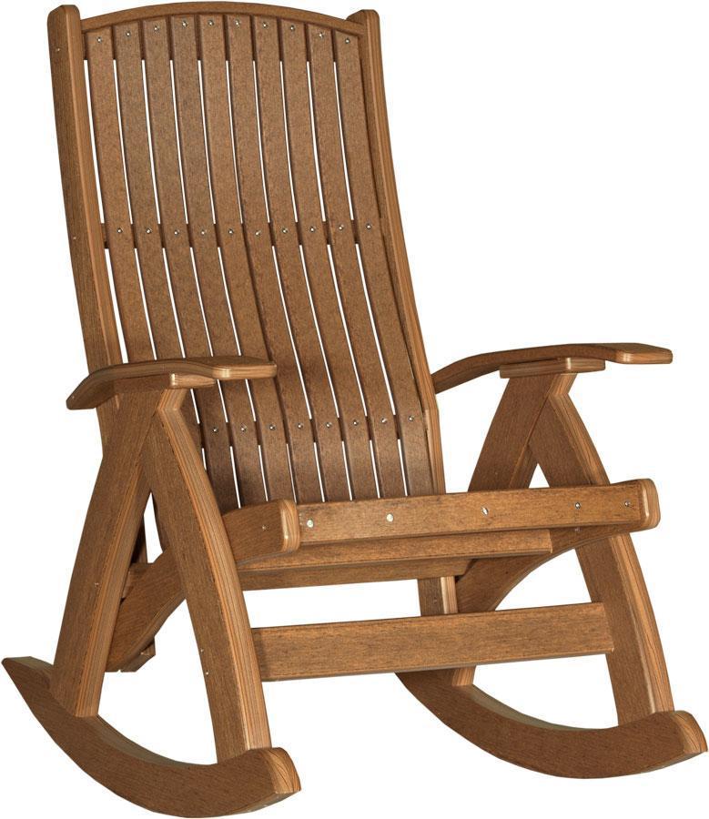 Eco-Friendly Recycled Plastic Porch Rocking Chair - Comfortable Outdoor Rocker for Patio, Garden & Deck Relaxation