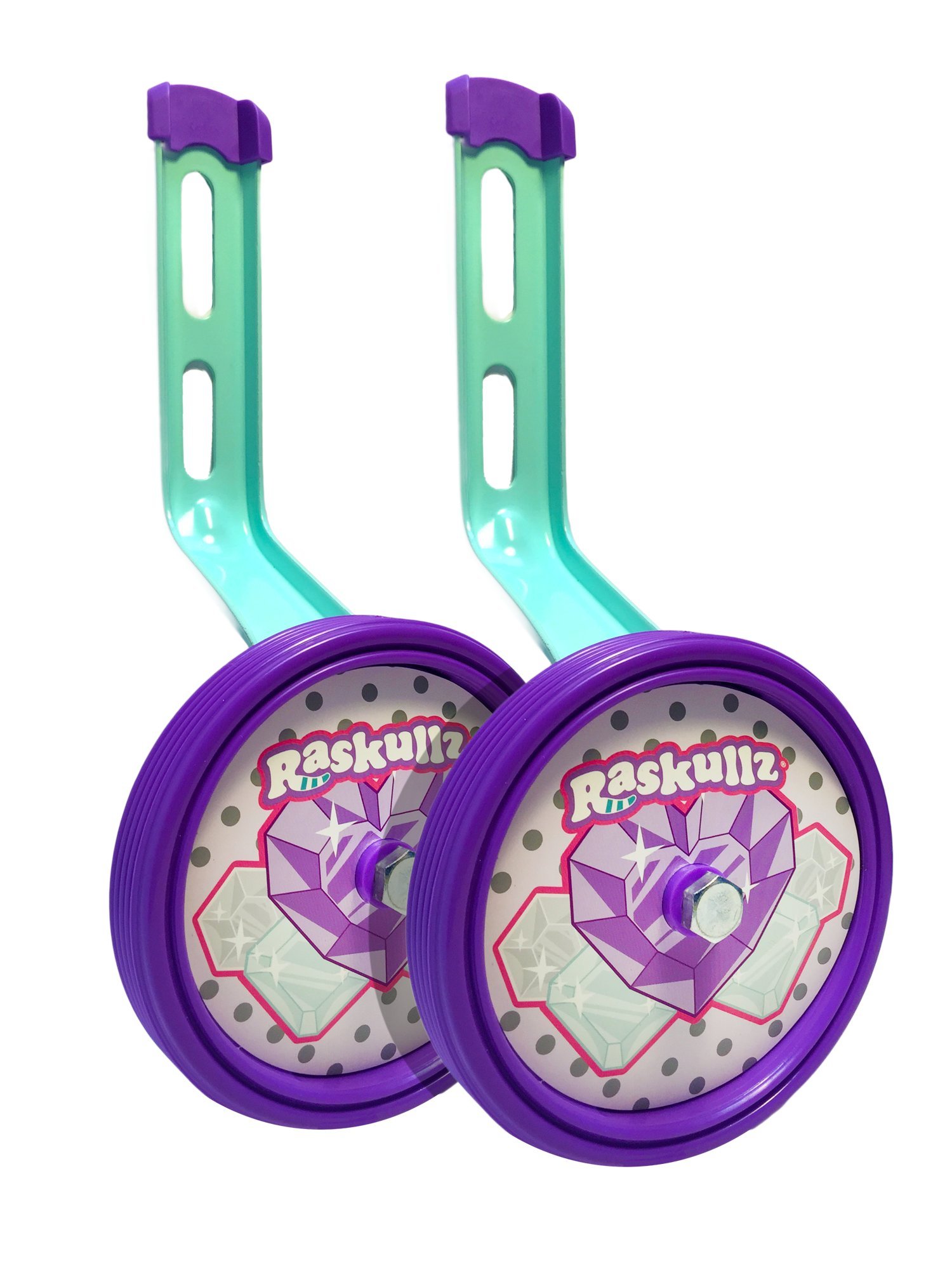 Raskullz Kids Bike Training Wheels - Hearty Gem Style, Adjustable & Durable Bicycle Stabilizers for Boys & Girls | Perfect for Learning to Ride, Safety & Balance Training