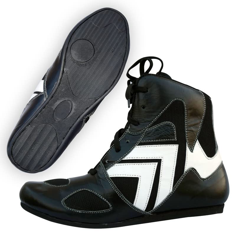 Professional Boxing & Wrestling Shoes for Men & Women - Breathable, Non-Slip Rubber Sole, Lightweight Training Shoes for Adults & Youth | Perfect for Boxing Gyms, MMA Training & Martial Arts Practice