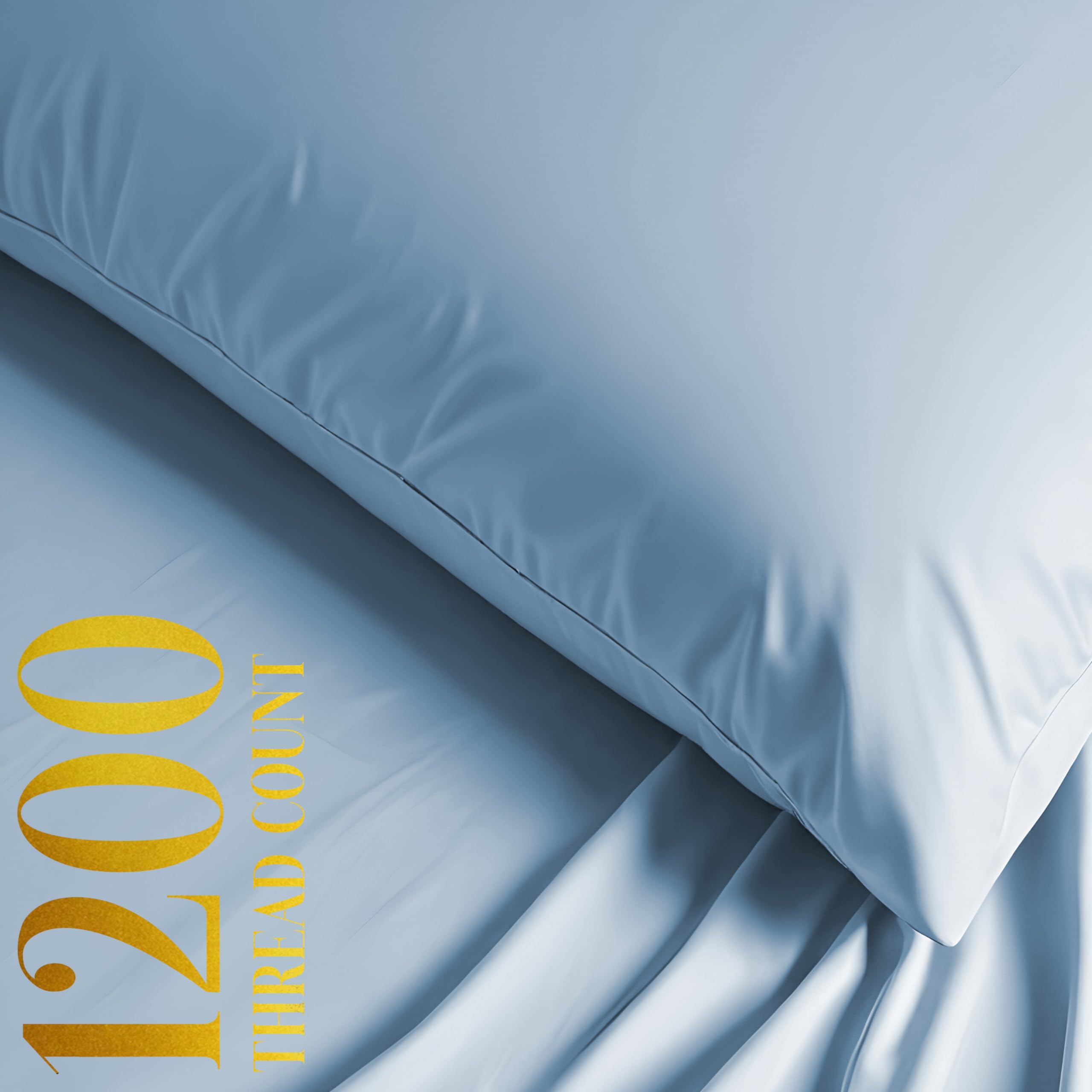 Luxury 100% Supima Cotton Twin Sheet Set - 3 Piece 1200 Thread Count Bedding Set with 16