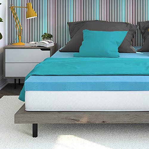 Signature Sleep 3-inch Gel Infused Memory Foam Mattress Topper King Size - Cooling Pressure Relief for Back, Side & Stomach Sleepers - Perfect for Hot Sleepers & Bedroom Comfort Upgrade