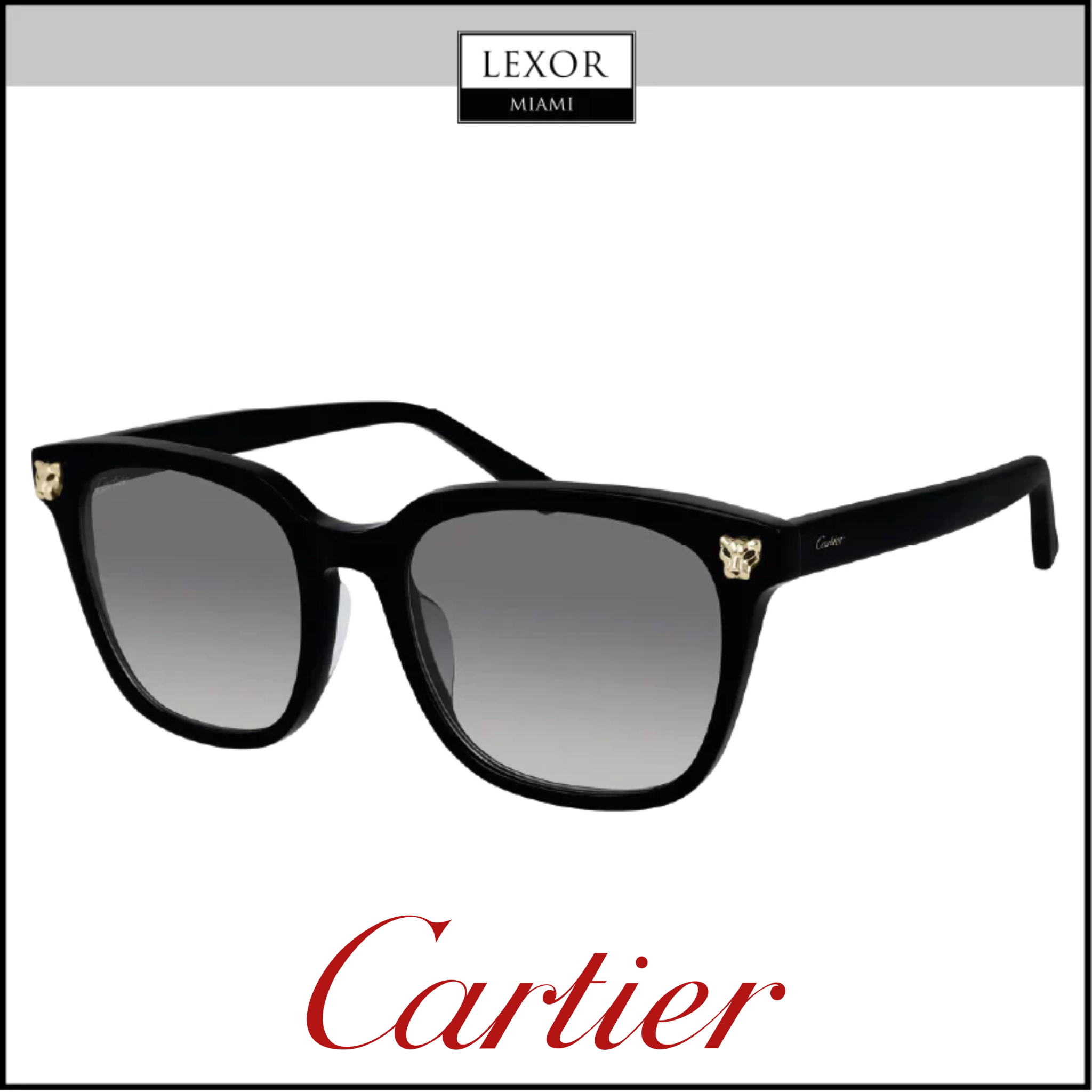 Cartier CT0143SA 001 56mm Women's Luxury Sunglasses - UV Protection & Polarized Lenses for Fashion & Outdoor Activities