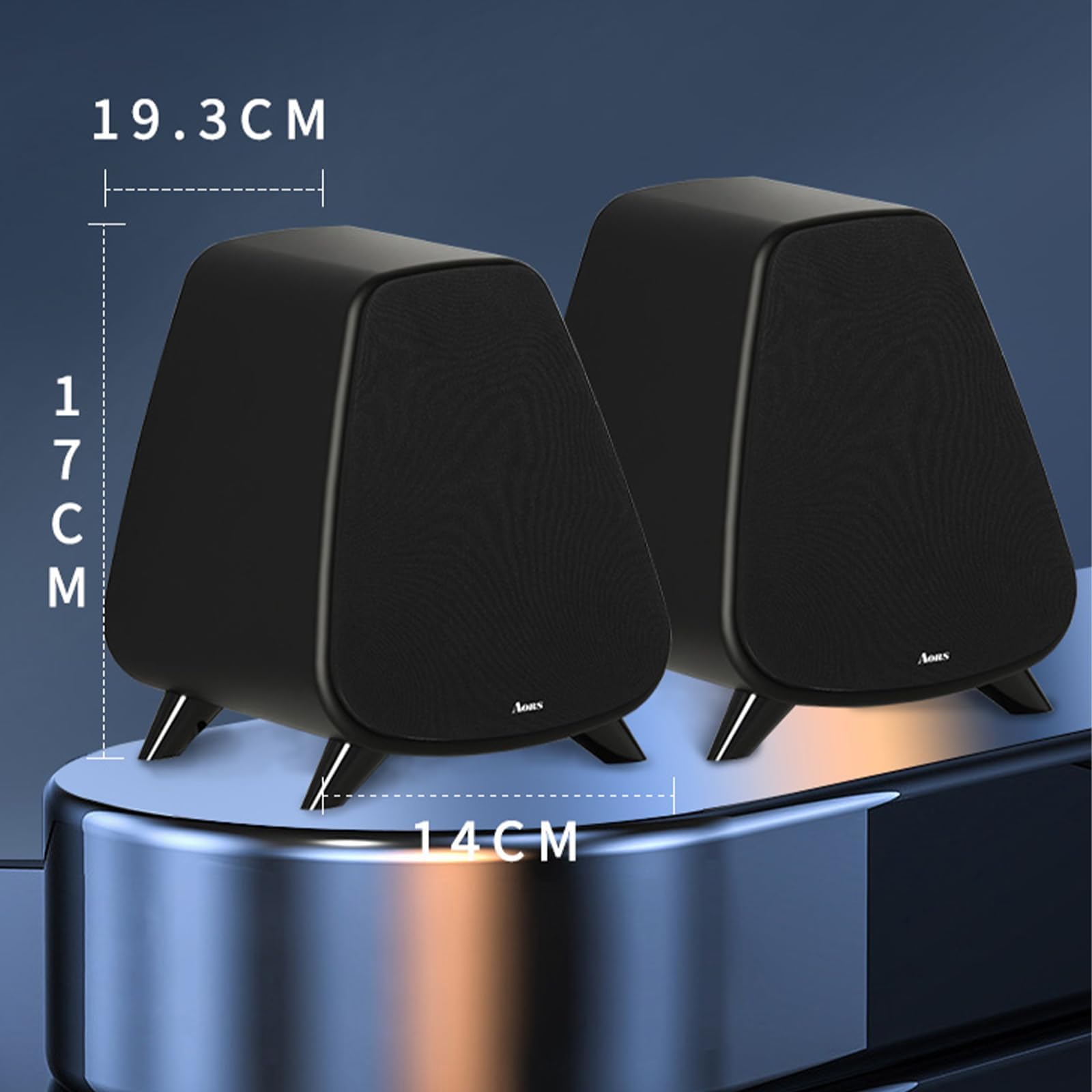 AS31 Active Bookshelf Speakers 80W RMS Bluetooth 5.3 with 3