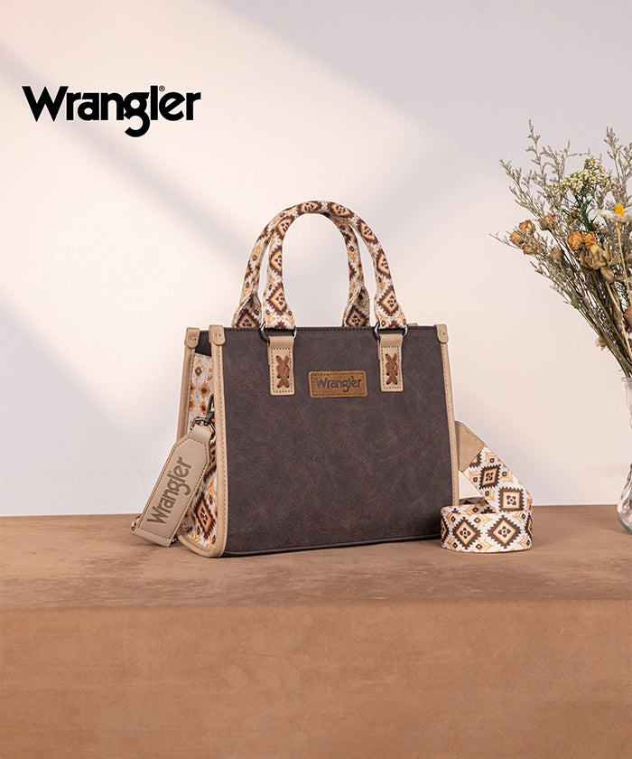 Wrangler Aztec Print Tote Bag for Women - Stylish & Durable Cotton Shoulder Bag - Perfect for Shopping, Beach, Work & Travel
