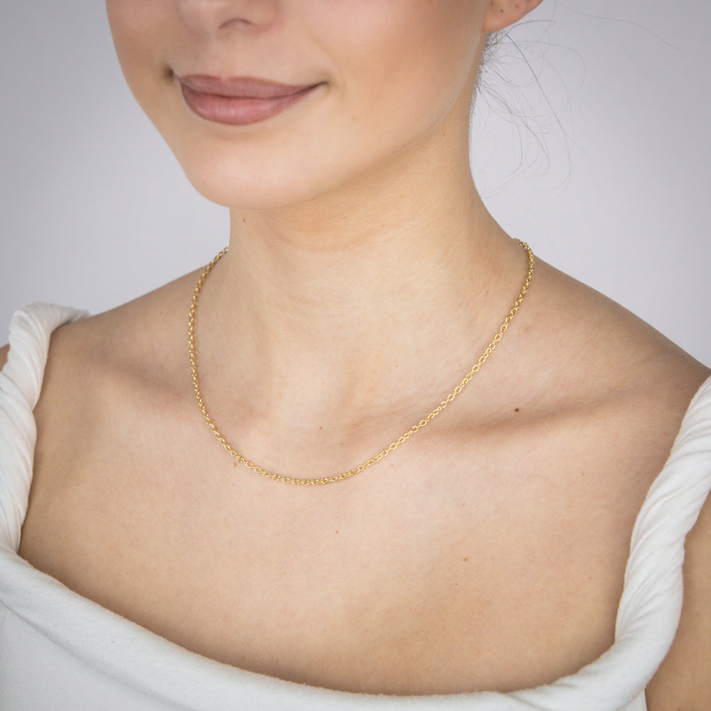 9ct Yellow Gold Belcher 60 Gauge 45cm Chain Necklace for Women - Elegant Jewelry Gift for Birthday, Anniversary & Special Occasions