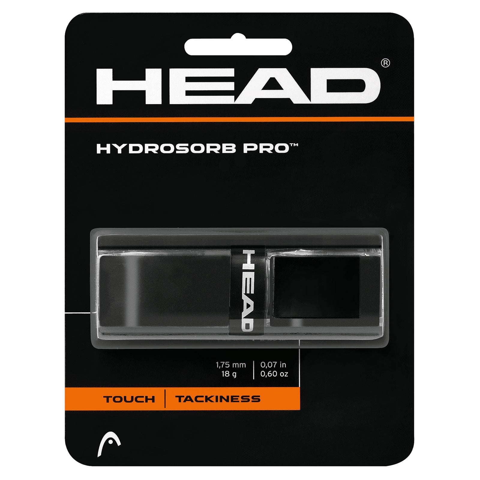 Head Hydrosorb Pro Replacement Tennis Grip (Black) - Premium Cushioning for Enhanced Comfort & Control - Perfect for Competitive Play & Training Sessions
