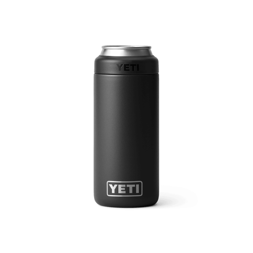 Rambler® 12 oz Colster® Slim Can Cooler - Black | Insulated Beer Can Holder for Camping, Hiking & Outdoor Activities