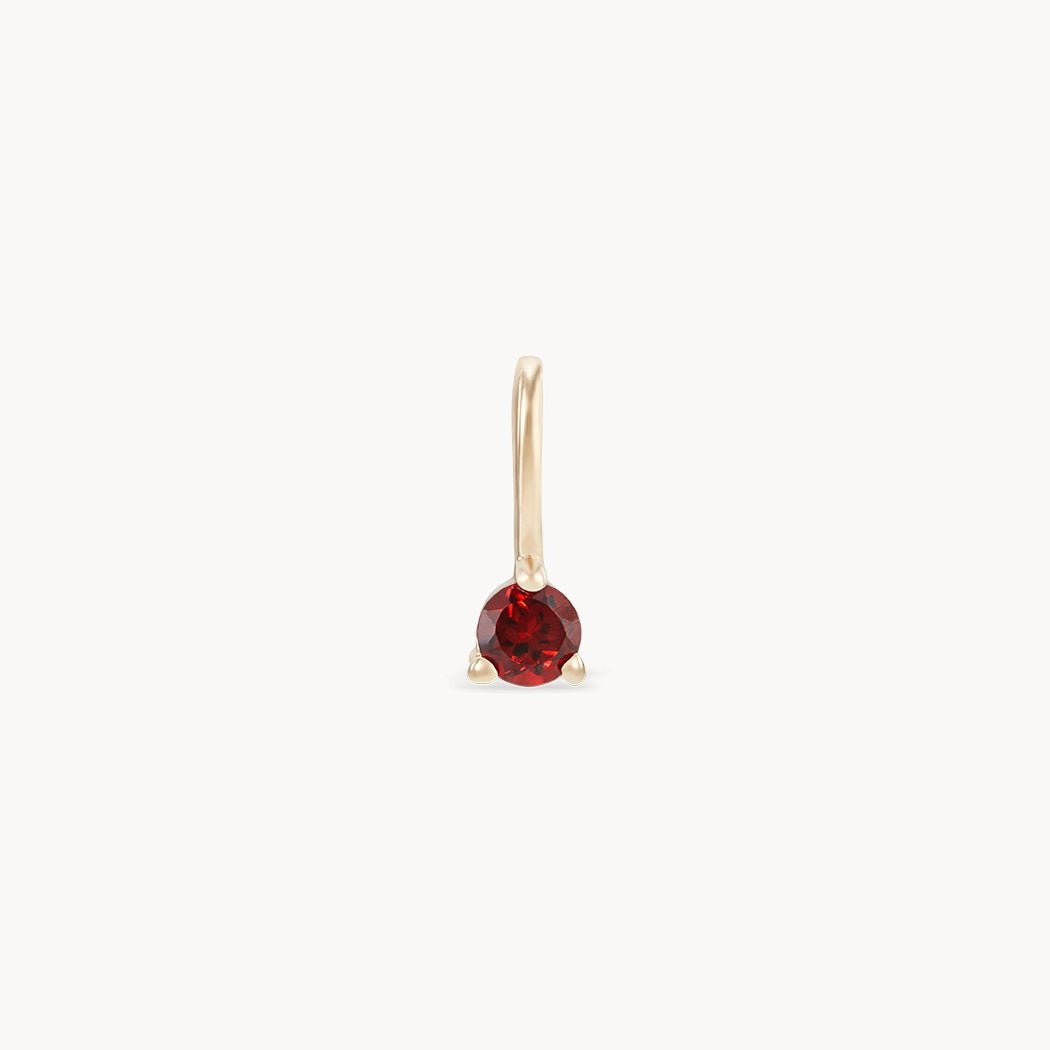 10K Yellow Gold Garnet January Birthstone Charm - Elegant Jewelry for Birthdays, Gifts & Special Occasions