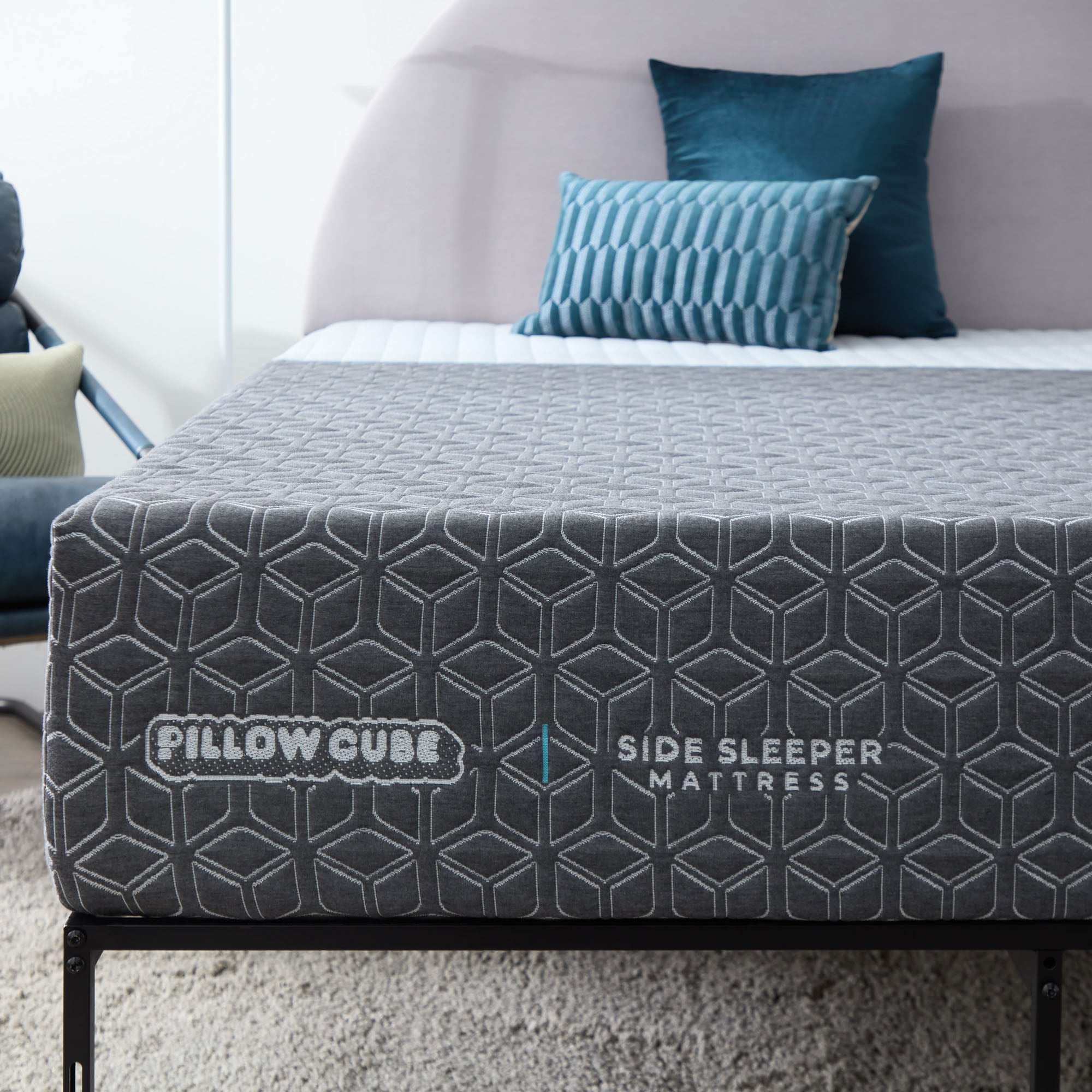 Pillow Cube Mattress Deluxe - Orthopedic Memory Foam Pillow for Side Sleepers, Neck Pain Relief - Perfect for Bed, Sofa & Travel Use