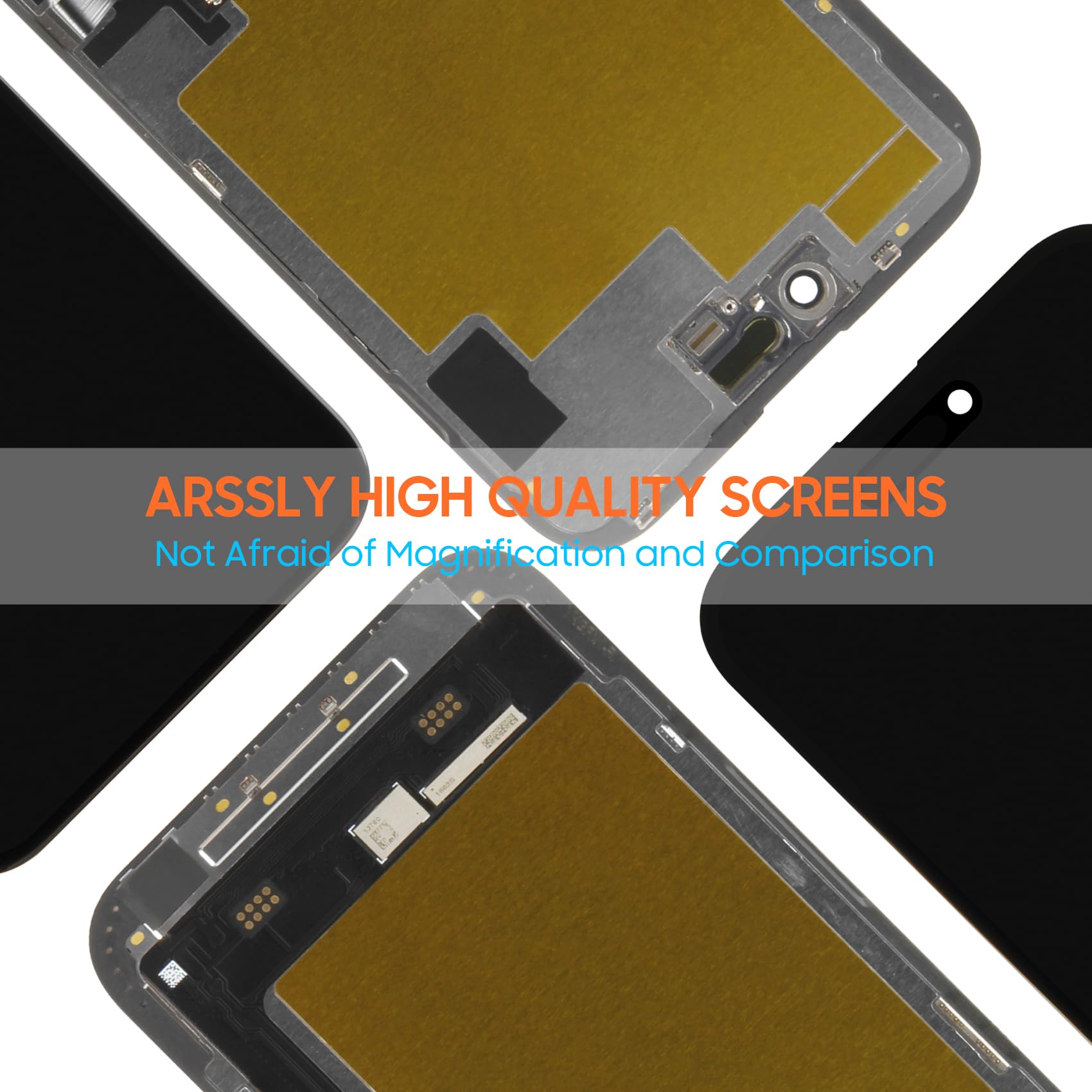 Original OLED Screen Replacement for iPhone 15 Plus - LCD Display Touch Digitizer Assembly (A3094 A2847 A3093 A3096) with Repair Tools - Black | DIY Phone Repair Kit for Home & Professional Use