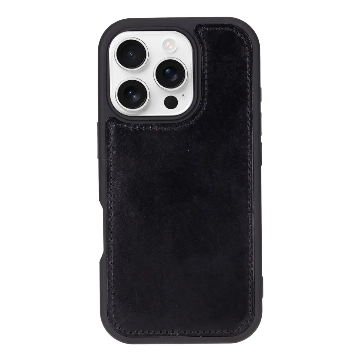 Premium Black Leather Wallet Case for iPhone 16 Pro - RFID Blocking & Card Slots - Perfect for Everyday Use, Travel & Business