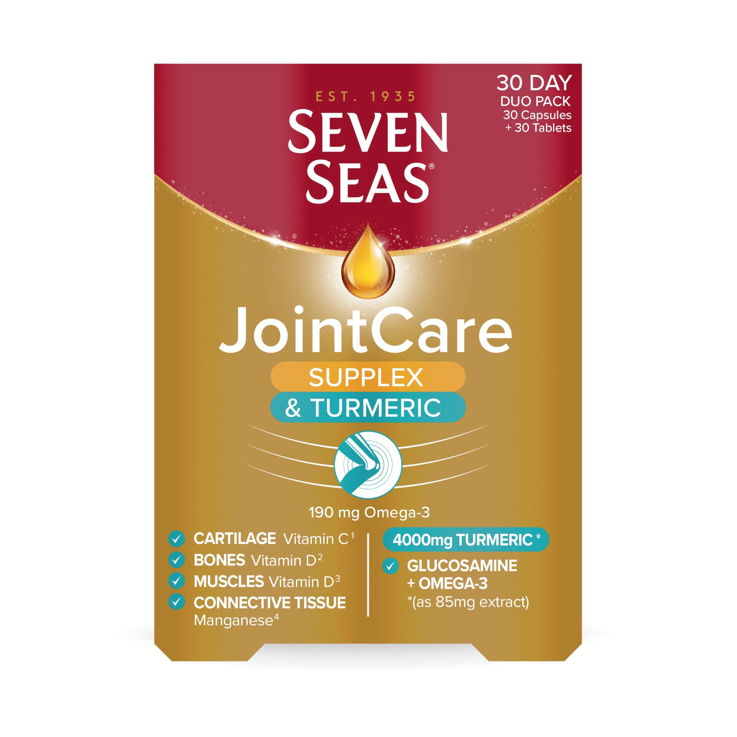 Seven Seas Joint Care Supplex & Turmeric 60 Tablets - Support Joint Health & Mobility