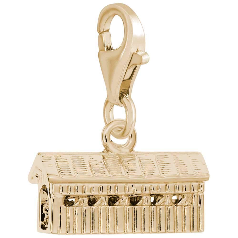 Rembrandt Covered Bridge Charm with Lobster Clasp - Vintage Inspired Jewelry for Bracelets & Necklaces - Perfect for Travel Lovers & Nature Enthusiasts