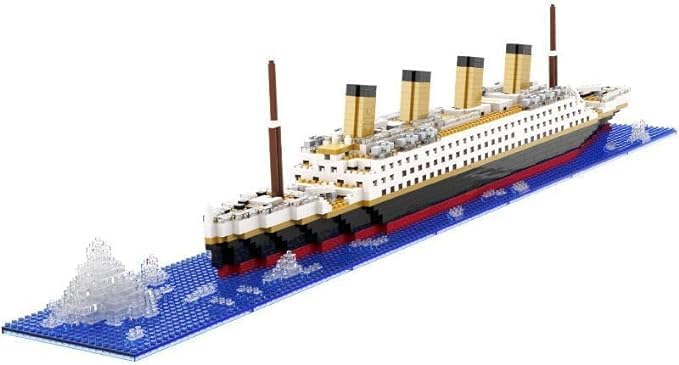 Titanic Ship Model Building Kit - 1878 Pcs Micro Blocks DIY Mini Brick Set for Adults & Kids - Perfect for Collectors, STEM Education, and Family Bonding Activities