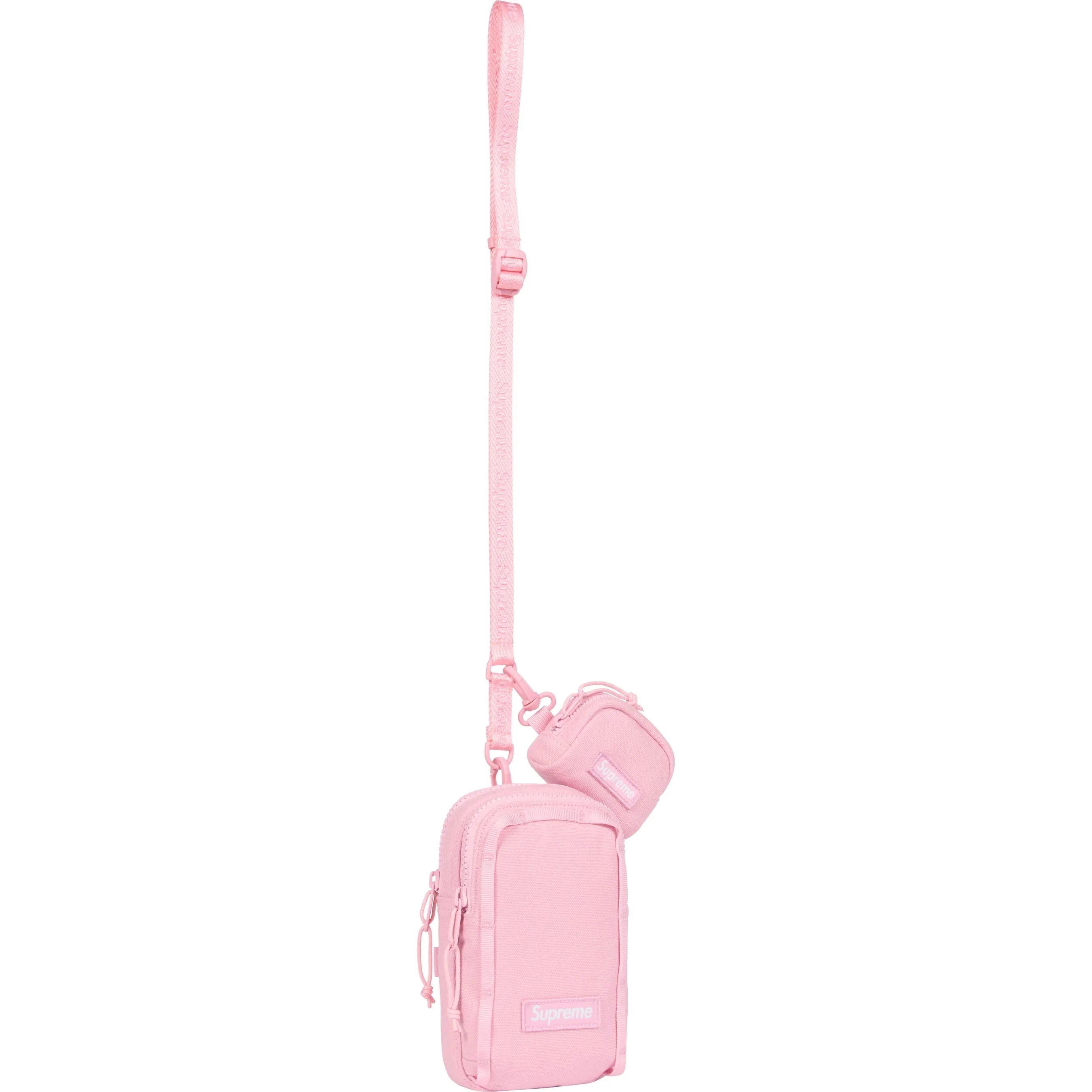 Supreme SS25 Camera Bag with Mini Pouch in Light Pink - Stylish Crossbody Bag for Travel, Photography & Everyday Use