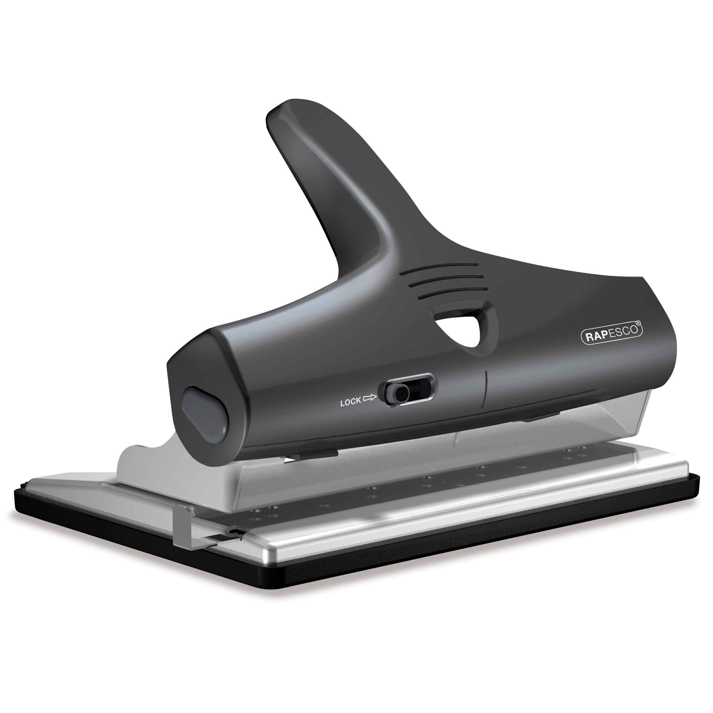 Rapesco Adjustable 2, 3 & 4 Hole Punch - Heavy Duty 32 Sheet Capacity Metal Hole Puncher for Office, School, Binder & Document Organization