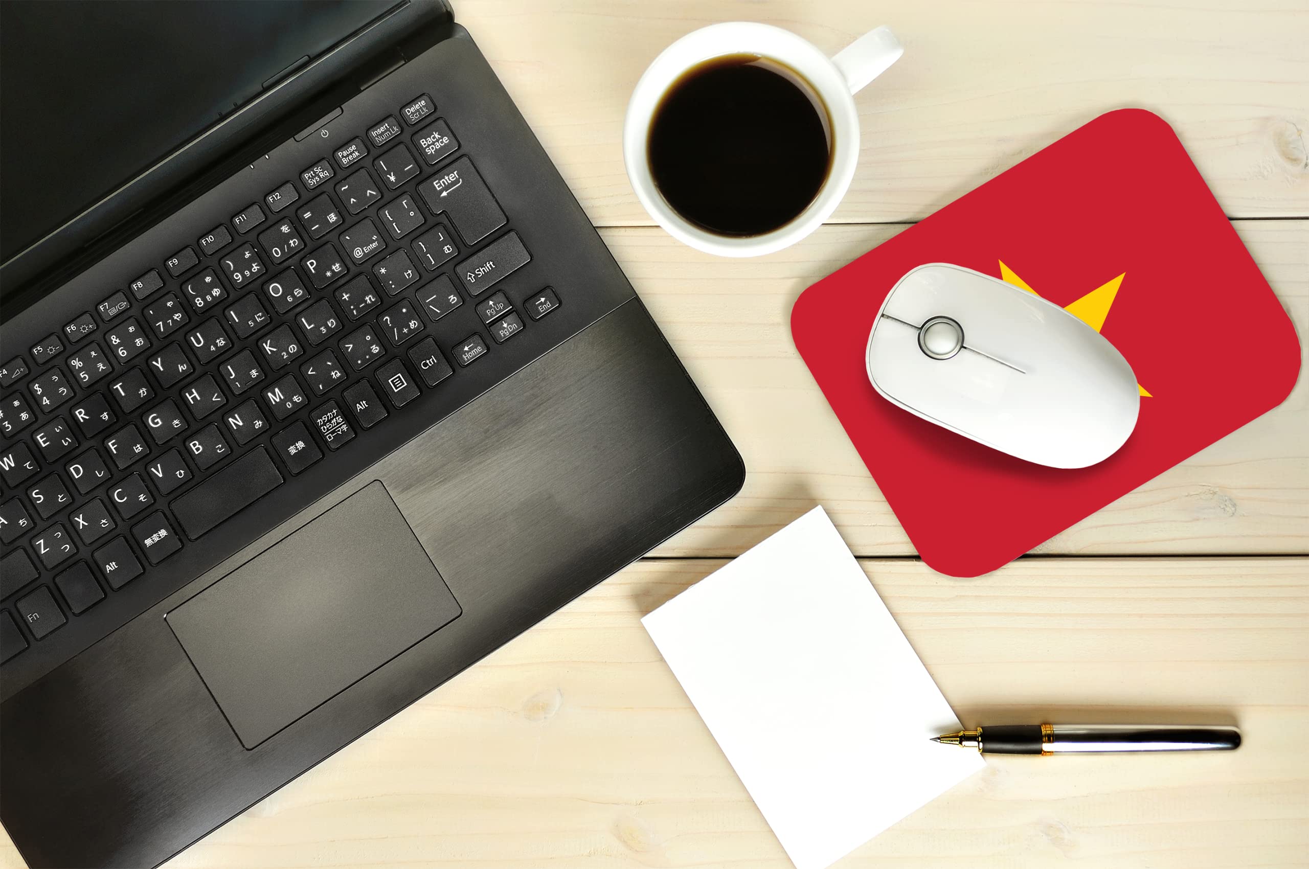 Vietnam Flag Mouse Pad - Non-Slip Rubber Base, Smooth Surface for Gaming & Office Use - Perfect for Computer, Laptop, and Desk Accessories