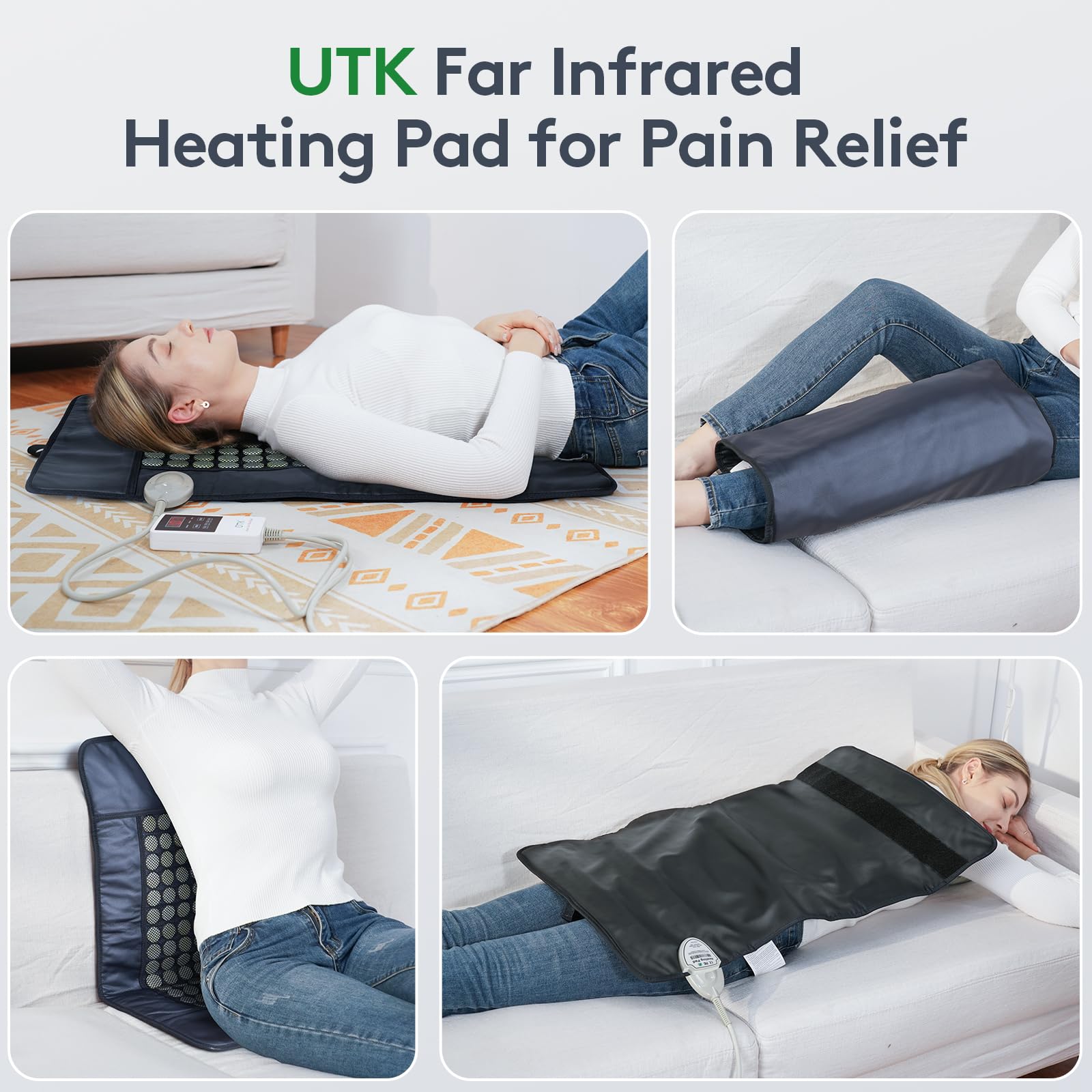 UTK Jade Far Infrared Heating Pad for Back Pain Relief - Medium Size 21