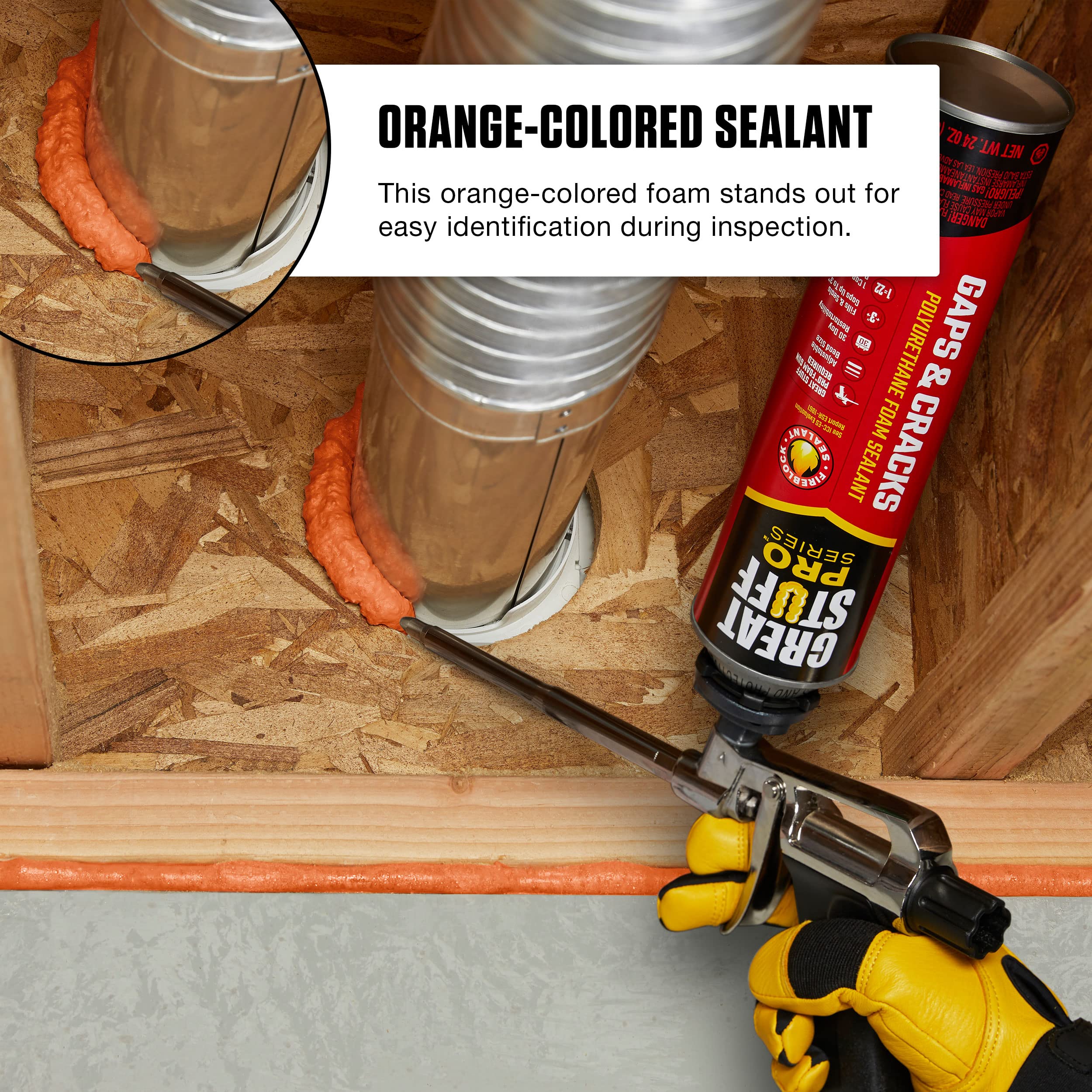 Great Stuff PRO Gaps & Cracks 24 oz Gun-Applied Insulating Foam Sealant (12 Pack) - Cream | High-Performance Air & Moisture Barrier for Home & Commercial Use | Ideal for Sealing Gaps Around Windows, Doors, Pipes & Electrical Outlets