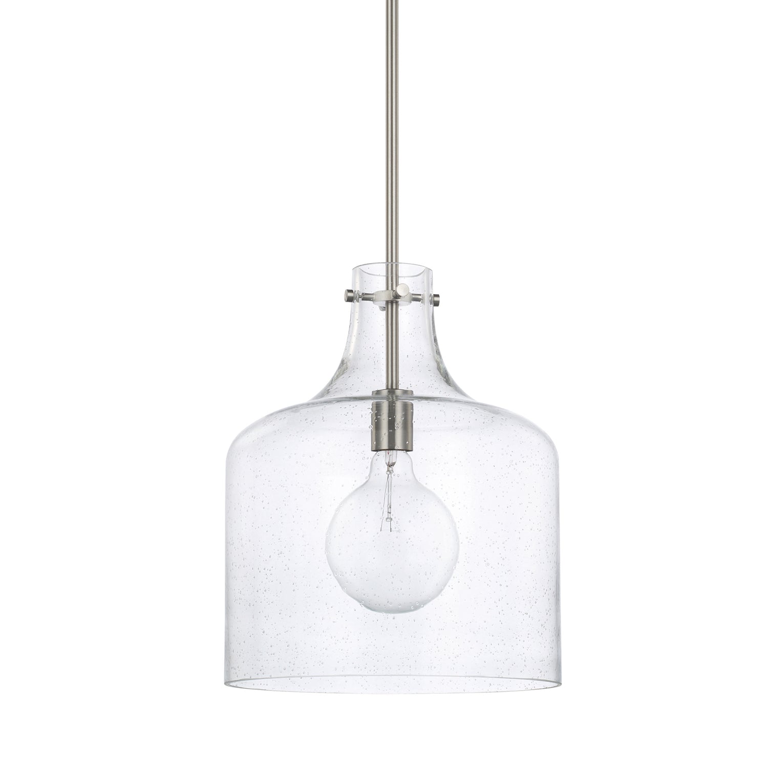 Capital Lighting Modern One Light Pendant - Sleek Hanging Fixture for Kitchen Island, Dining Room & Bedroom Lighting