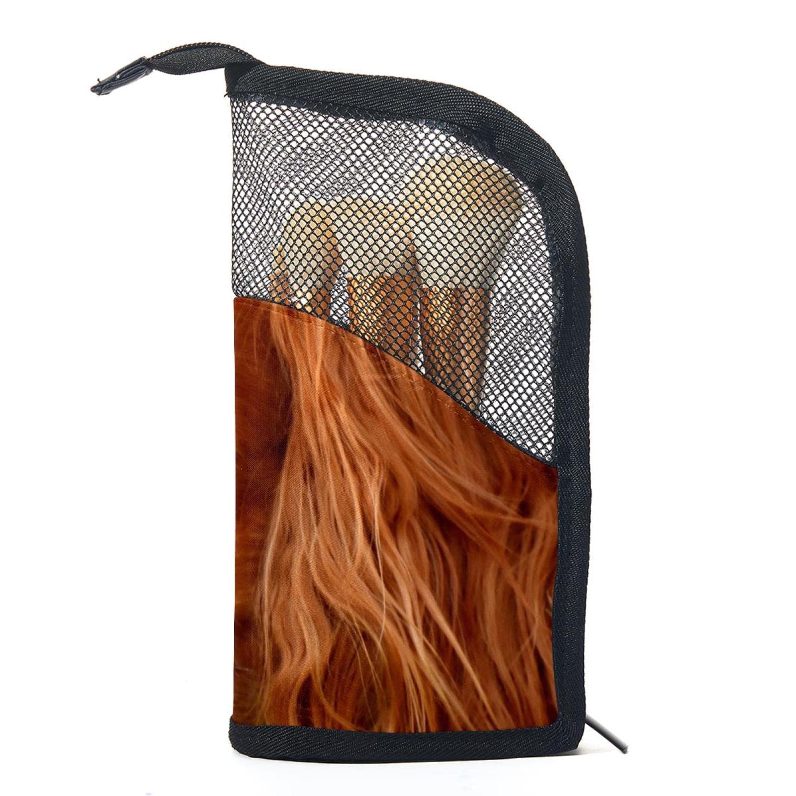 **Premium 12-Slot Makeup Brush Organizer Bag - Portable Travel Cosmetic Brush Holder Case with Cute Cavalier King Charles Spaniel Design for Home & On-the-Go Makeup Storage**