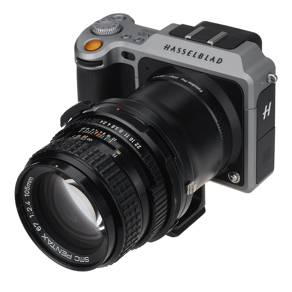 Fotodiox P67-XCD-Pro Lens Mount Adapter for Pentax 6x7 to Hasselblad XCD Cameras - Compatible with X1D 50c & X1D II 50c - Black (4x3.5x3 inches) - Perfect for Professional Medium Format Photography & Film Shooting